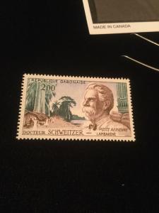 Gabon Airmail 200F Dr. Schweitzer Mint Never Hinged Stamp!