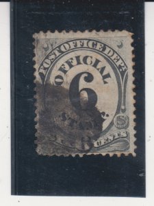 1873 US Scott # O50 Post Office Department Official 6c Used