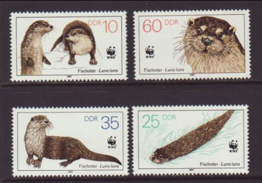 East Germany DDR Otters 2618-2621 MNH VF