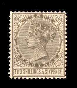 MOMEN: LAGOS SG # 27 1886 MINT OG H £375 LOT #68799*