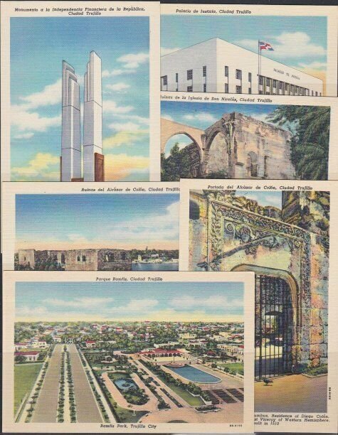 DOMINICAN REPUBLIC 1949 13 different 2c pictorial postcards fine unused....87772