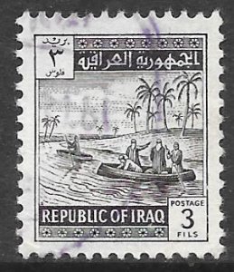 Iraq 319: 3f Guffas on the Tigris, used, F-VF
