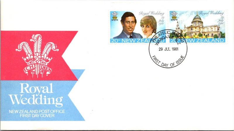 New Zealand 1981 FDC - Royal Wedding / Philatelic Bureau - Wanganui - F59157