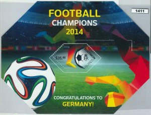 M1411 - SOLOMON ISLANDS -ERROR 2014 MISSPERF SHEET: Germany 2014 Soccer Football