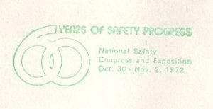 Meter cover USA 1972 60 Years Safety Progress - Congress - Exposition