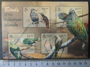 Solomon Islands 2012 birds m/sheet mnh 