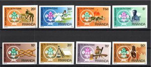 Rwanda 1985 MNH Sc 1234-41 IMPERFORATE