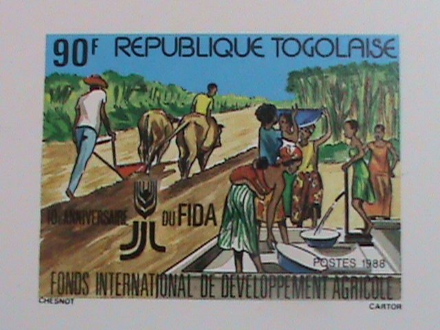 ​TOGO-1988 SC#1456-INTERNATIONAL FUND FOR AGRICULTURA-DELUXE PROOF SHEET-VF