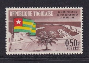 Togo   #448 MNH  1963   flag and harbour 50c