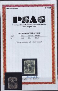 #90 Used, F-VF, PSAG cert #0602844, clean (CV $400 - ID53076) - Joseph Luft