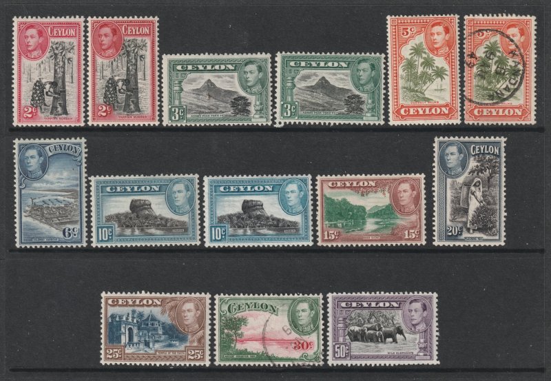 Ceylon a mainly MH lot of KGVI