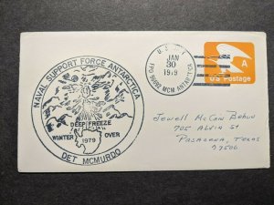 FPO 96692 McMURDO Station, ANTARCTICA 1979 Navy Cover Naval DEEP FREEZE Cachet