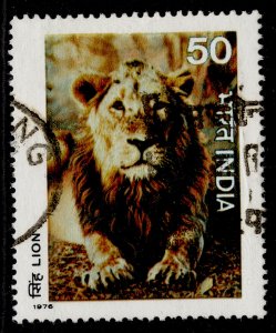 INDIA QEII SG826, 1976 50p Lion, FINE USED.