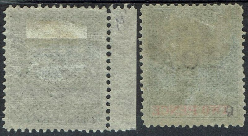 BRITISH CENTRAL AFRICA NYASALAND 1891 ARMS OVERPRINTED 1D AND 2D