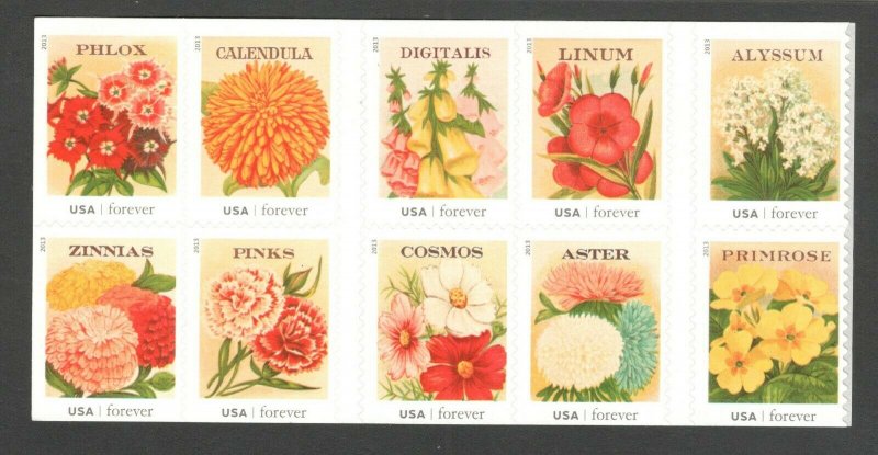 4754-63 Vintage Seed Packets Block Of 10 Mint/nh Free Shipping