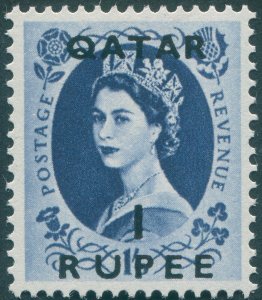 Qatar 1957 1r on 1s 6d grey-blue SG12 unused