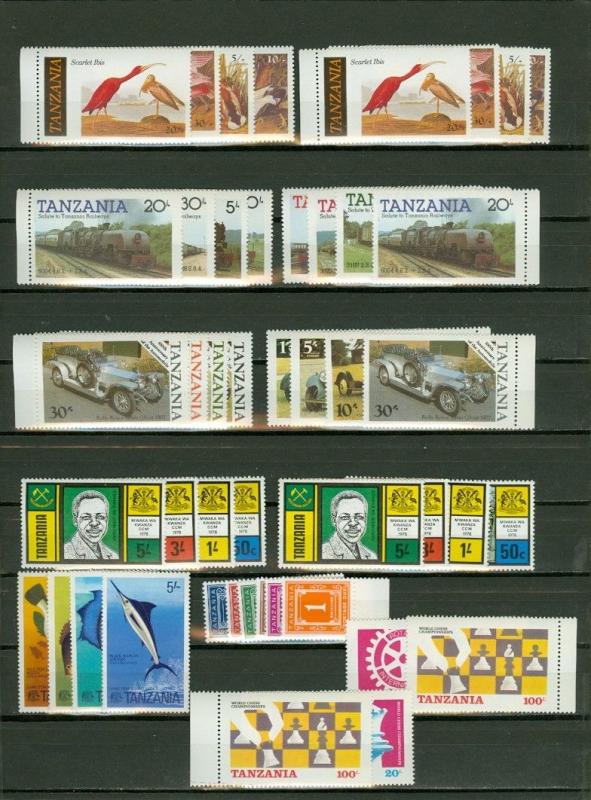 EDW1949SELL : TANZANIA Nice all VF MNH collection of Cplt sets & S/S 1-2 of each