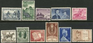 AUSTRALIA Sc#332-342 1959-61 Eleven Different Complete Commemorative Sets Used