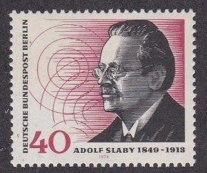 Germany Berlin # 9N347, Adolf Slaby - Radio Pioneer, NH, 1/2 Cat.