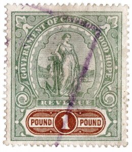 (I.B) Cape of Good Hope Revenue : Stamp Duty £1 (1898)