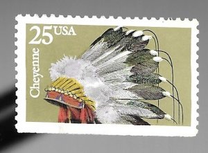 #2502  Cheyanne Headress 25 cent single MNH