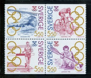 Sweden 1953-56 MNH, Olympic Champions Block of 4 from 1992.