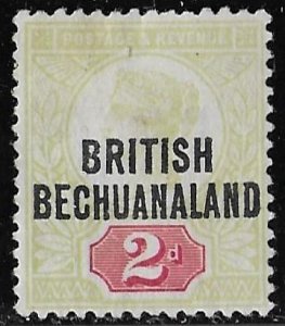 British Bechuanaland green & carmine 2d QV issue of 1891, Scott 34 MH