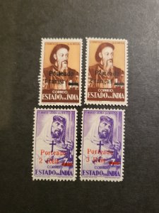 Stamps Portuguese India Scott #J43-6 hinged