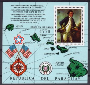 Paraguay 1978 Mi.#Bl.328 Cap.James Cook Anniv/American Bicentennial S/S (1) MNH