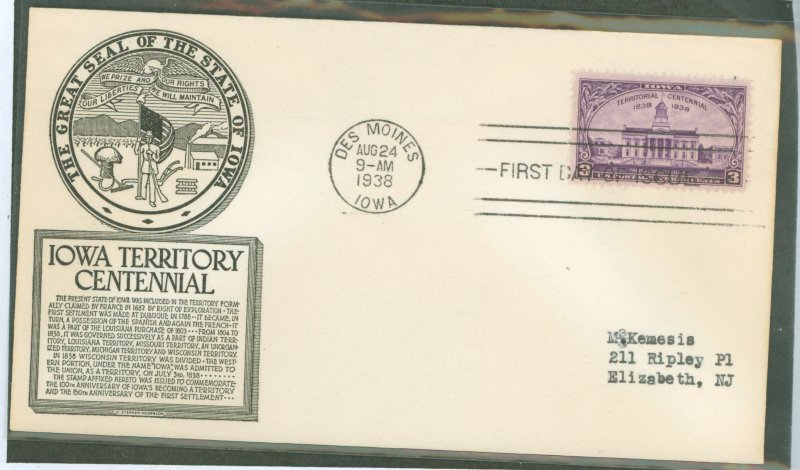 United States #838   (Fdc)