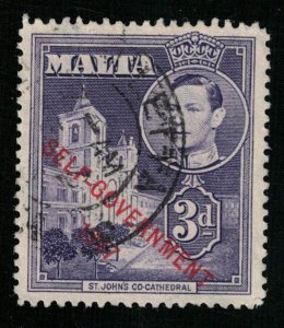 Malta King George VI, Overprinted SELF-GOVERNMENT 1947 3d (ТS-432)