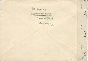 Germany, Scott #543 & 547 on 1947 British Censor Cover, Sent to Washington, D.C.