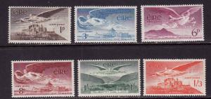 Ireland-Sc#C1-6-unused hinged Airmails-1948-54-