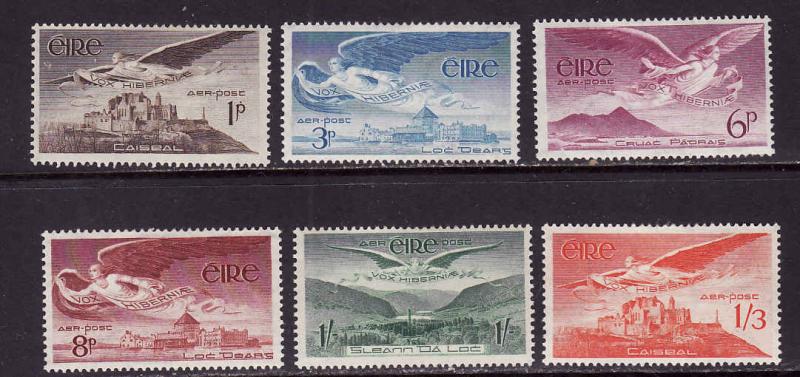 Ireland-Sc#C1-6-unused hinged Airmails-1948-54-