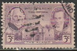 U.S. 776, 3¢ TEXAS CENTENARY ISSUE. SINGLE, USED. VF. (887)