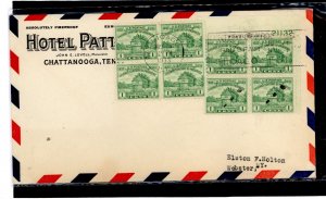 US 728 1933 1 cent Century of Progress (Fort Dearborn) two blocks of four FDC, one with a plate number, addressed (typed) with a