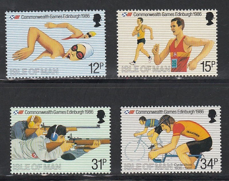 Isle of Man # 297-300, Commonwealth Games, Mint NH, 1/2 Cat.