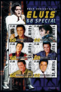 [78505] St. Kitts 2008 Music Elvis Presley 68 Special Sheet MNH
