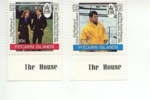 1986 Pitcairn Is Andrew/Sarah Wedding (Scott 275-6) MNH