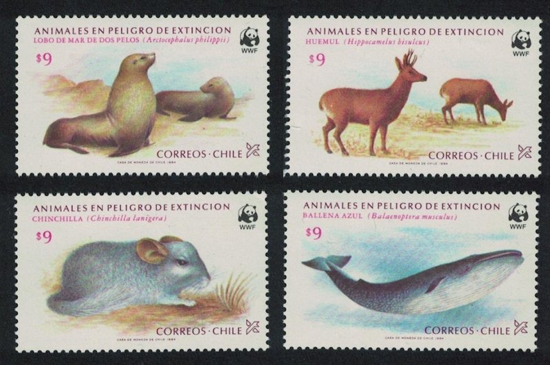 Chile WWF Conservation in Chile 4v 1984 MNH SC#679-682 SG#993-996 MI#1066-1069