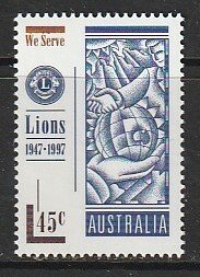 1997 Australia - Sc 1596 - MNH VF - single - Lions Clubs of Australia