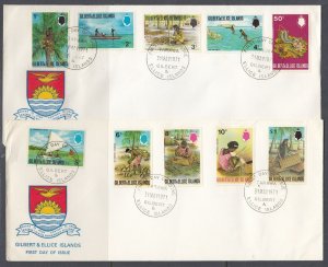 Gilbert & Ellice Islands Scott 173-87 FDC - 1971 Definitive Issue