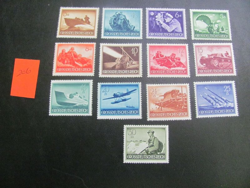 Germany 1944 MNH SC B257-269 SET XF 18 EUROS (206) NEW COLLECTION