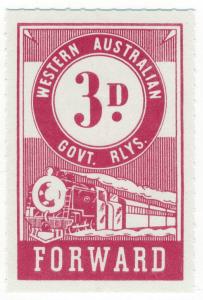 (I.B) Australia - Western Australia Railways : Parcels 3d