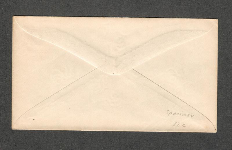 US Sc#u277 Specimen Entire Postal Stationery Cover