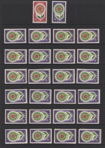 France #1109-10 (1964 Europa issue) x25 VFMNH sets CV $12.50