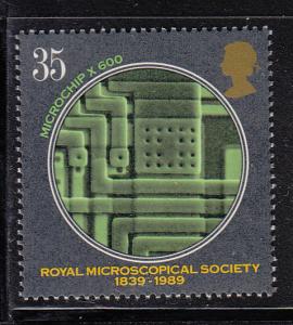 Great Britain 1989 MNH Scott #1288 35p Microchip x 600 - Microscopy
