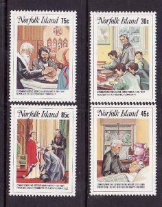 Norfolk Is.-Sc#352-5- id8-unused NH set-Rev. George Nobbs-1984-