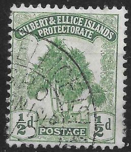 GILBERT & ELLICE IS. SG8 1911 d GREEN USED (r)