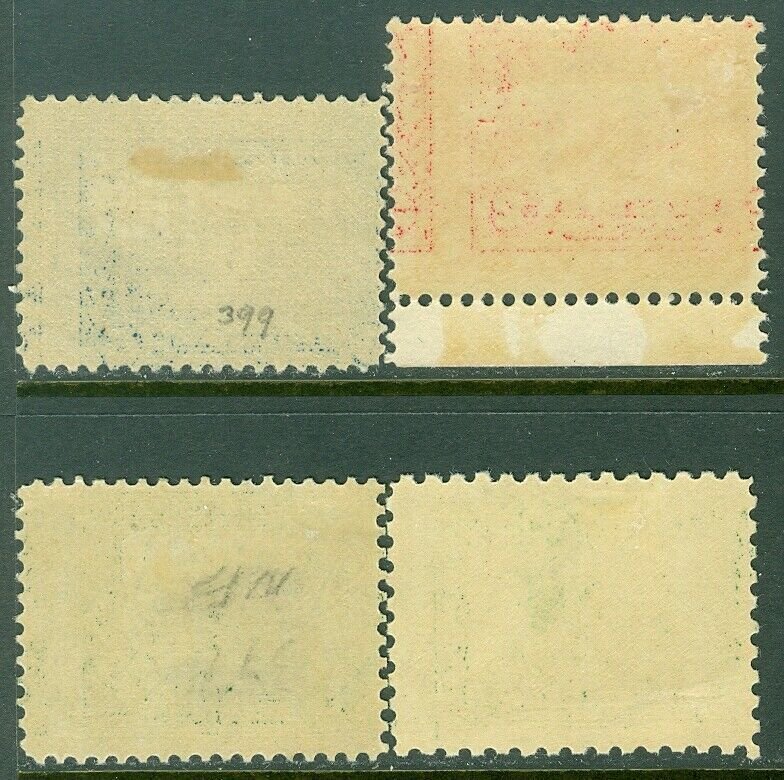 EDW1949SELL : USA 1913-14 Sc #397-99, 401 All Mint Original Gum Hinged. Cat $121